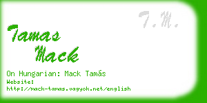tamas mack business card