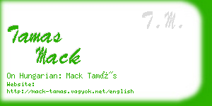 tamas mack business card